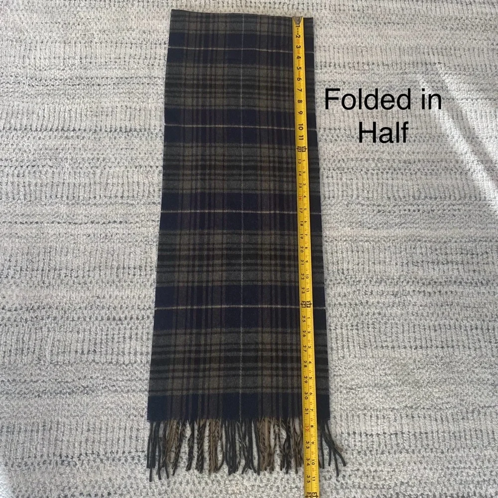 V. FRASS Men's Cashmink Black and Gray Scarf